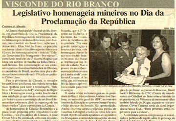 Matéria de Jornal local